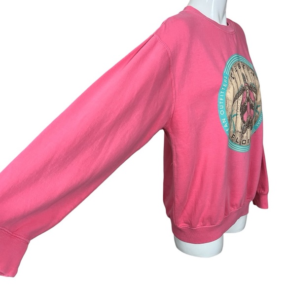 Sunsations Destin Florida Pink Sea Turtle Palm Tree Crew Neck Sweatshirt Large - Picture 4 of 12